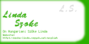 linda szoke business card